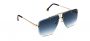 VELOCITY Retro Square Shape Frame Stylish Blue Metallic Matt Sunglasses With UV Protection Coating For Men