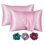 Soft Breathable Smooth No-Static Silk Pillow Cover