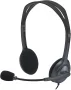 Logitech H111 Wired On Ear Headphones With Mic Black