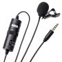 Boya ByM1 Auxiliary Omnidirectional Lavalier Condenser Microphone with 20ft Audio Cable  (Black)