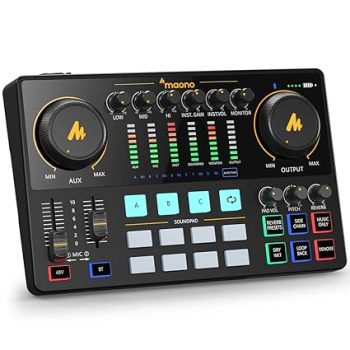 Audio Interface-Podcast Equipment-MAONO-MaonoCaster-All in One 29% OFF Coupon Code & Updated Discount List On Amazon