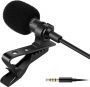 HUMBLE Dynamic Lapel Collar Mic Voice Recording Filter Microphone for Singing YouTube Smartphones, Black