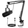 FDUCE SL40+ Dynamic Podcast Microphone,USB/XLR Microphone kit for podcasting,Gaming&Streaming.
