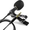 HUMBLE Dynamic Lapel Collar Mic Voice Recording Filter Microphone for Singing YouTube Smartphones, Black