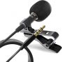 JNKC Mic Lapel Collar Mic Voice Recording Filter Microphone for Singing YouTube Smartphone (1.5m)