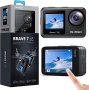 AKASO Brave 7 LE 4K30FPS 20MP WiFi Action Camera with Touch Screen Vlog Camera EIS 2.0 Remote Control 131 Feet Underwater Camera with 2X 1350mAh Batteries