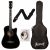  Juârez Acoustic Guitar, 38 Inch Cutaway, 038C with Bag, Strings, Pick and Strap, Black