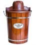 NOSTALGIA Bunn Nostalgia ICMP600WD Vintage Collection 6-Quart Wood Bucket Electric Ice Cream Maker with Easy-Clean Liner (Brown)