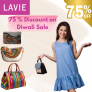 Lavie presents 75 % discount on Diwali Sale on traditional handbags