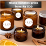 Seva homes-Glass Candles – Prices Starts From Rs 530 Onwards