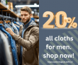 peter england:  Get 20% off on all cloths for men. shop now!