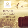 Air vistara-Domestic flight fares starting at just Rs 1700!