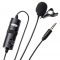 Boya ByM1 Auxiliary Omnidirectional Lavalier Condenser Microphone with 20ft Audio Cable  (Black)