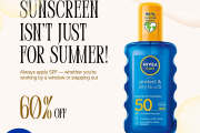 Nivea-Flat 60% OFF on select sunscreen variants