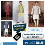 Jade Blue Modi Kurtas & Jackets: Up To 50% OFF