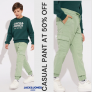 JACK & JONES Junior Green Mid-Rise Casual Pants – Flat 50% Off