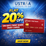 Ustraa – Flat 20% OFF On IDFC First Bank Debit Cards