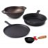 KnobON 7 Layer Pre-Seasoned Cast Iron Cookware Set + Free Mini Grill Pan Upto 25% OFF Coupon Code & Updated Discount List On Amazon