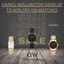 Daniel Wellington Grab Up To 40% OFF On Watches