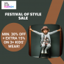 Tata CLiQ Festival Sale – Min. 30% OFF + Extra 15% on 3+ Kids’ Wear!