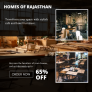 Homes Of Rajasthan Get 65% OFF on Cafe and Hotel Furniture