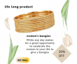 Life long Get 30% Off Women Heart bangle