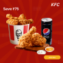 Crunchy Savings of Rs. 75 & Enjoy 2pc Hot & Crispy Chicken, 4 chicken wings