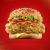 Premium burger with crunchy chicken, Mexican Habanero sauce, cheese,