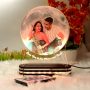 lampees Acrylic Personalized Moon Shape 3D LED Photo Lamp for Couples|