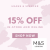 Marks & Spencer -FLAT 15% OFF seasion offer