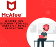 McAfee 10% Discount for all users on total protection