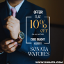 Sonata watch-10% OFF on non-discounted watches over Rs. 999.