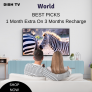 dish TV-BEST PICKS  1 Month Extra On 3 Months Recharge