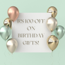 indigifts get Rs100 off on birthday gifts!