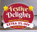 GREAT FESTIVE SALE IS LIVE. FLAT 5% Off ON ALL ITEMS