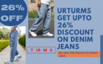 URturms Get Upto 26% Discount On Denim Jeans