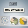 Housenama – Tick-tock, it’s time to save 10% on clocks!