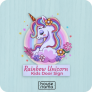 Housenama – Get the adorable Rainbow Unicorn Kids Room Door Sign for ₹1,199