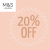 Marks & Spencer -Flat 20% OFF on selected items