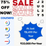Save 75% on Coursera Plus Annual Plan – India