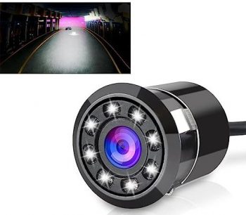 SunRise 8 led Lights Night Vision hd Backup Camera 170 Degree Wide Viewing Angle car Rear View Camera Waterproof Shockproof