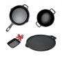 KnobON 7 Layer Pre-Seasoned Cast Iron Cookware Set + Free Mini Grill Pan Upto 25% OFF Coupon Code