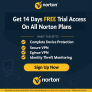 Get 14 Days FREE Trial Access On All Norton Plans