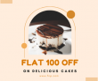 FNP Flat 100 off on delicious cakes