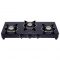 Elica Vetro Glass Top 3 Burner Gas Stove (703 CT VETRO BLK)