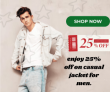 peter england: enjoy 25% off on casual jacket for men.