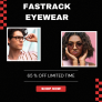 Fastrack-Flat 65% off on Tees Sunglasses