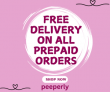 Peeperly,Free Delivery On All Prepaid Orders