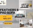 25Home ||LOWEST PRICE FOR FEATHERS & PAD SOFA||