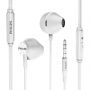 PHILIPS Wired Earbuds with Microphone Ergonomic Comfort-White